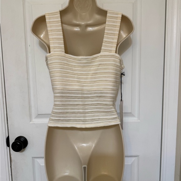 NWT NSR Beige Ribbed Knit Tank Top Size L - Picture 4 of 5